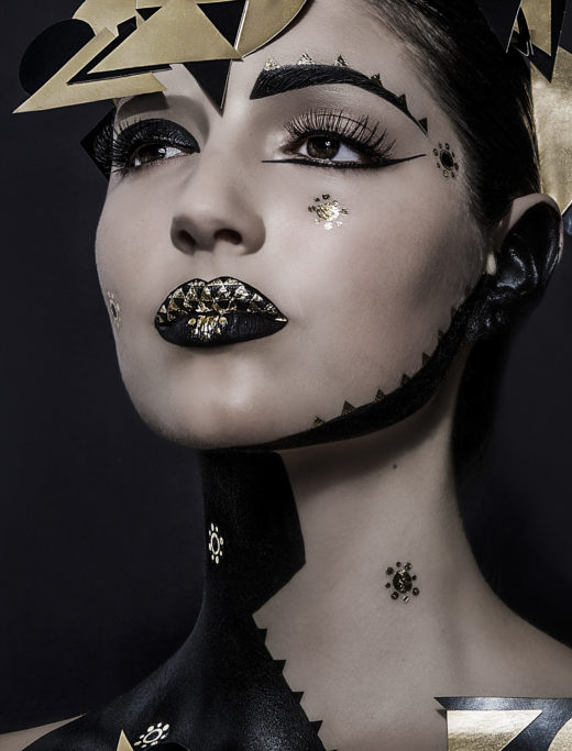space makeupart gold black amazing makeup