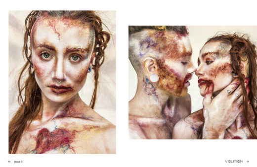 intertwined for Voilition mag Makeup beauty textured models ART