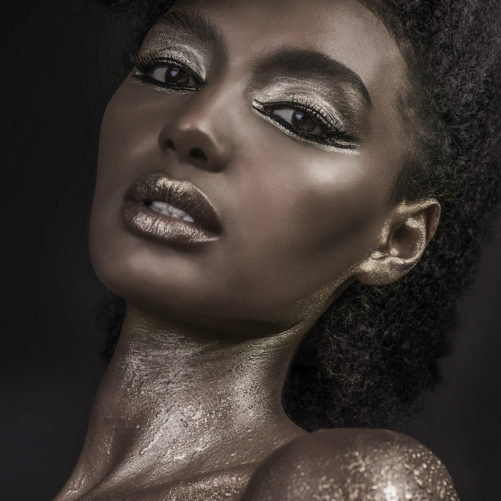Gold & Black Liners beauty editorial EOH