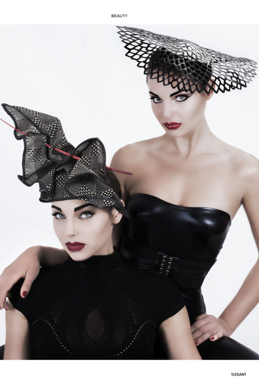 two sisters so gorgeous with millinery hat couture and makeup art in my shoot
